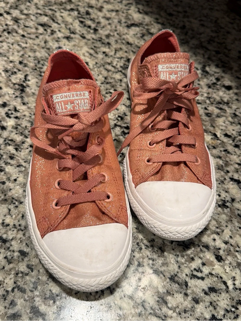 Converse Chuck Taylor All Star Ox Juniors Size 5 Shoes Rust Pink /White 661834f